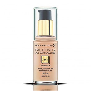 Max Factor Facefinity 3-In-1 All Day Flawless Foundation  SPF 2  Natural 5  3 ml