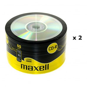 Maxell CD-R Cased Recordable Blank CDs PC Laptop Computer 50 Pack