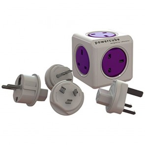 Allocacoc PowerCube Power Cube Rewireable UK Power Socket plus International Travel Plugs